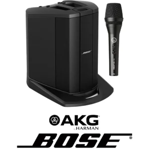 Bose L1 Compact PA speaker with AKG microphone included in announcement PA hire kit