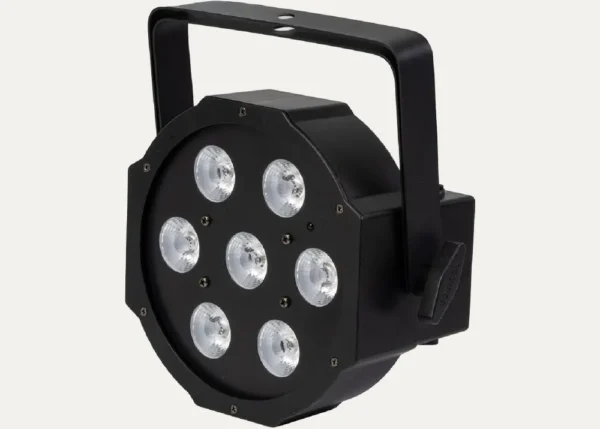 LED par can lighting fixture for stage wash, uplighting and party lighting