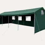 9x3m green event tent with removable side panels and windows, outdoor marquee setup