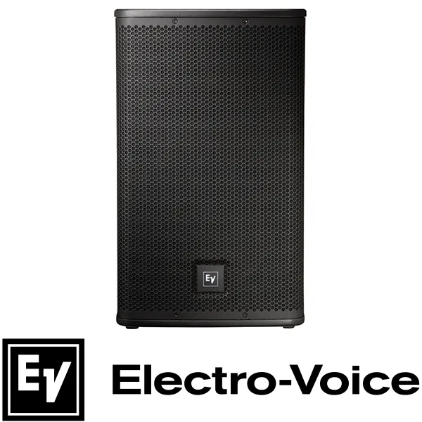 Electro-Voice ELX115 15 inch passive PA speaker front view with EV logo