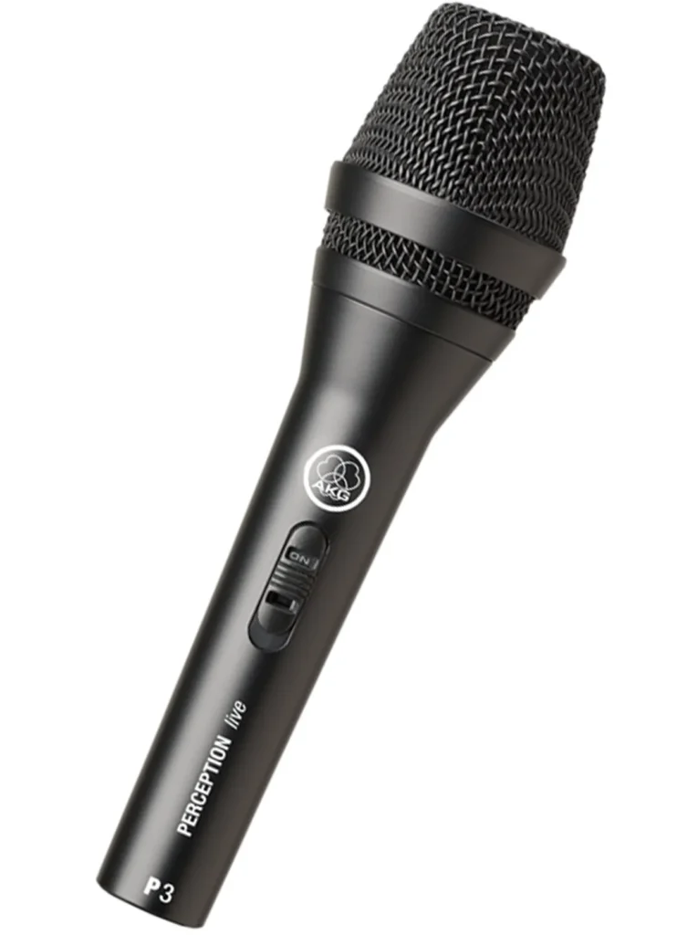AKG Perception Live P3 handheld microphone for speeches, vocals and live event sound hire