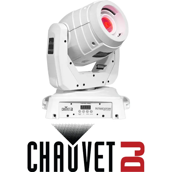 Chauvet Intimidator Spot LED 350 moving head light in white with Chauvet DJ logo