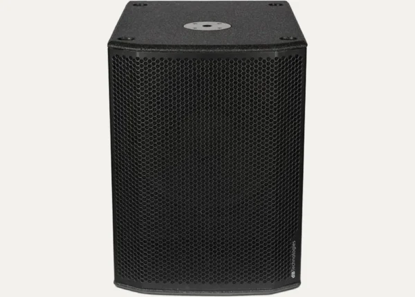Front view of dBTechnologies SUB 615 active subwoofer for event sound hire