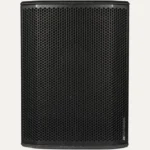 Close front view of dBTechnologies SUB 615 PA subwoofer speaker grille