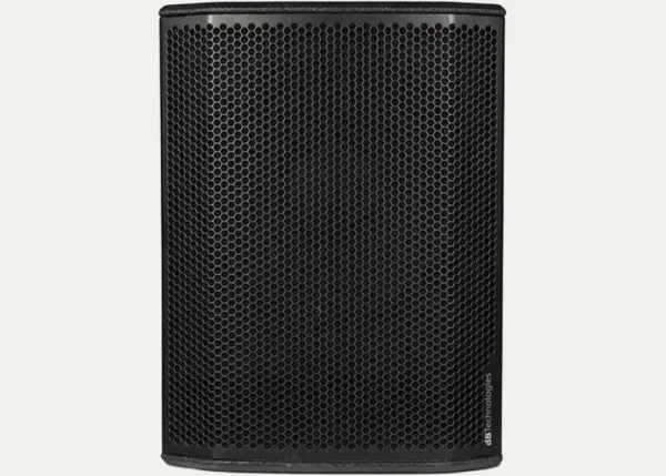 Close front view of dBTechnologies SUB 615 PA subwoofer speaker grille