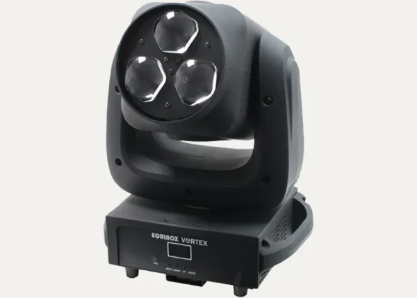 Equinox Vortex moving head light front view with lenses off