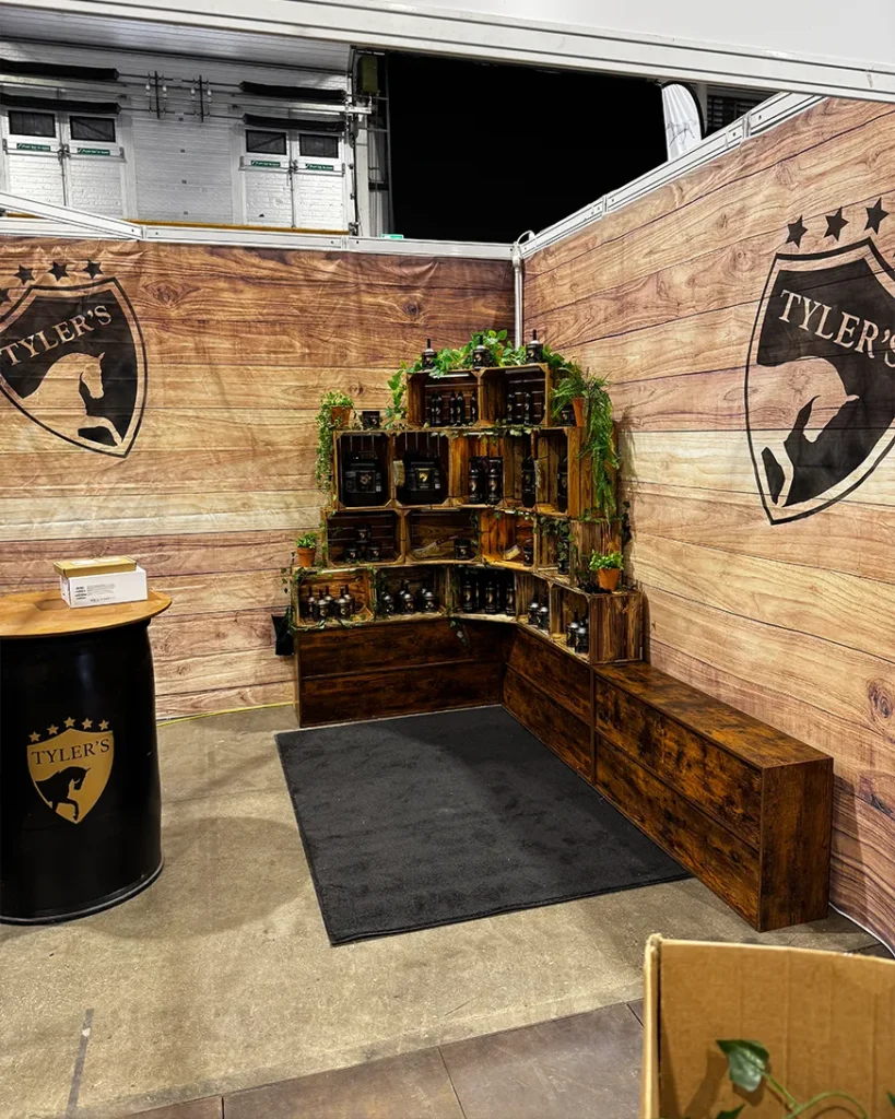 Award winning rustic exhibition stand design