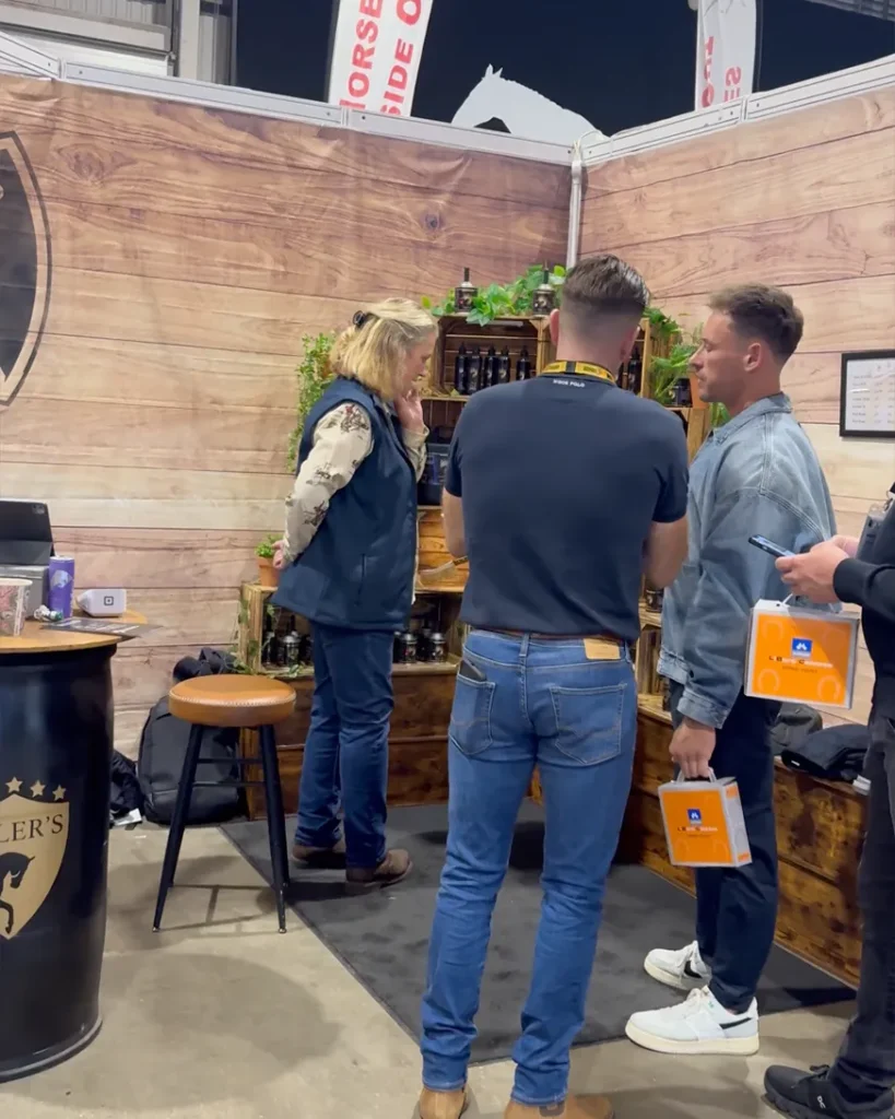 Exhibition Stand with visitors talking