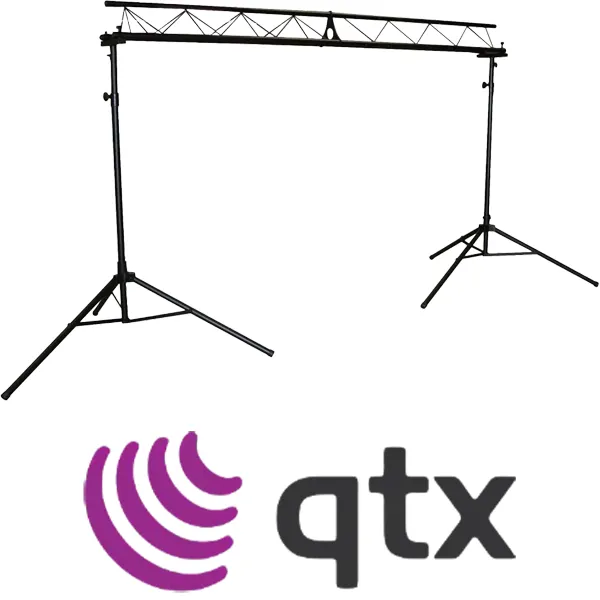 QTX 3m triangle lighting truss system with tripod stands for event lighting hire