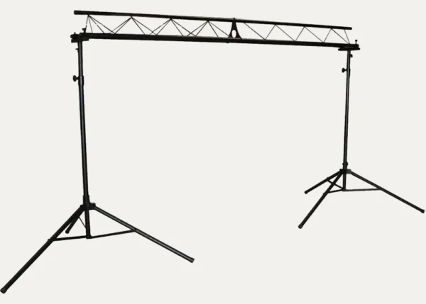 QTX triangle lighting truss stand for DJs, parties and stage lighting hire in Coventry