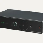 Close-up of Sennheiser XSW 1 wireless microphone receiver for speeches and live events