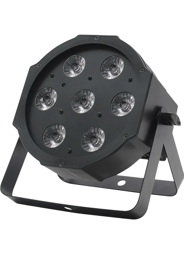 LED par can light for colour wash effects and event lighting hire setups