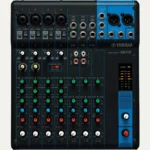 Yamaha MG10 10-channel mixing desk top view for PA system and event sound hire